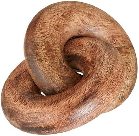 Wooden Knot for Home Decor & Office Decor Books Decor Round Shape Knot Wooden Knot Decor Ornament Wooden Chain for Home Decor Table Decor Items Mango Wood Chain