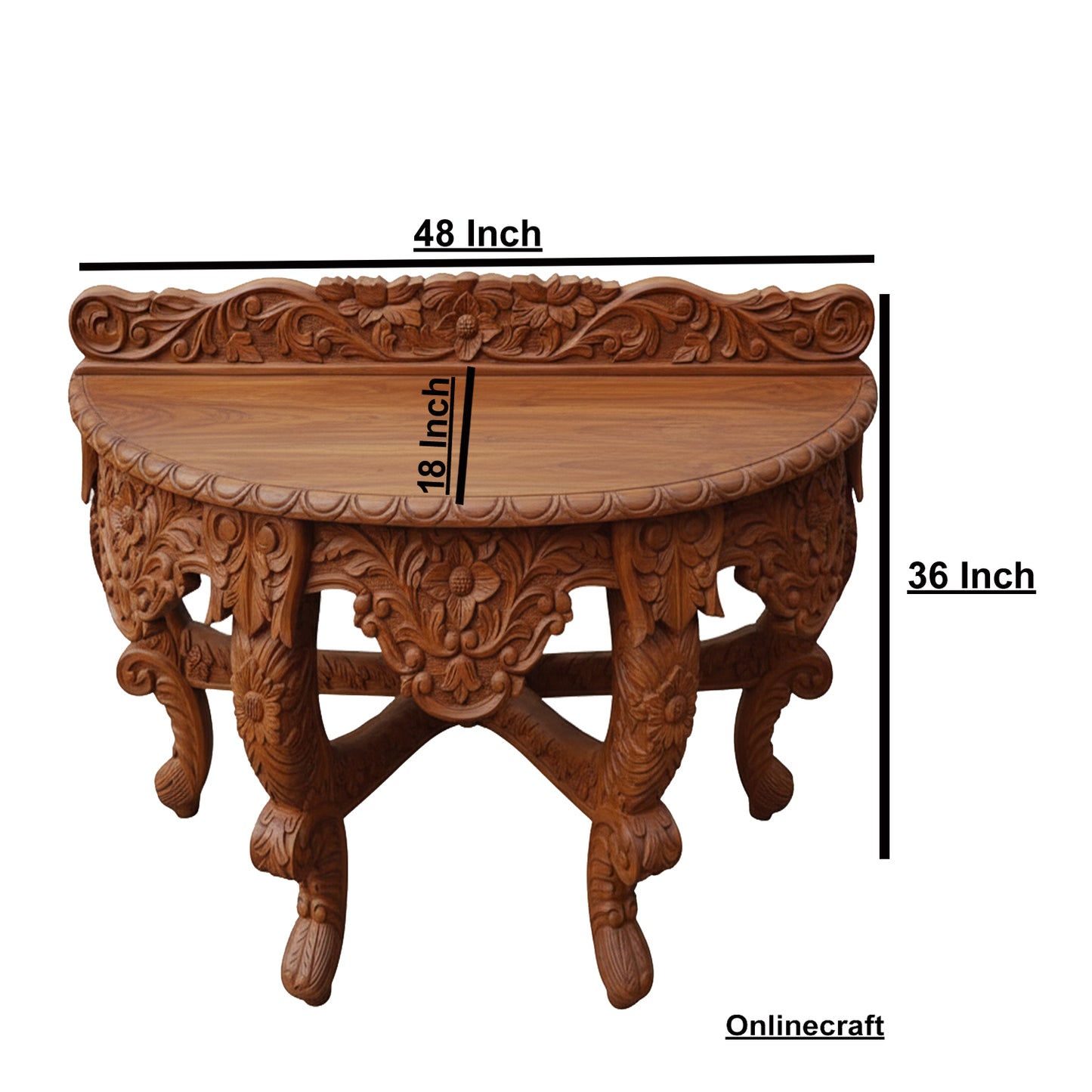 Wooden Handcraved Console Table