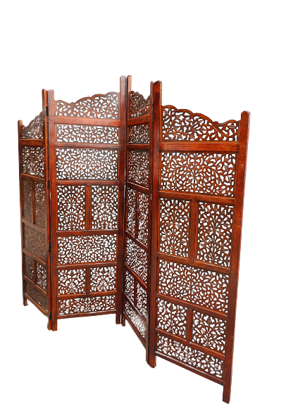 Wooden Handmade Handcrafted Carving Room Partition  For Living Room | Bed Room |Hall way Decor | Other Floor Decorative Partition Room Divider For office Room | Restaurant Decor