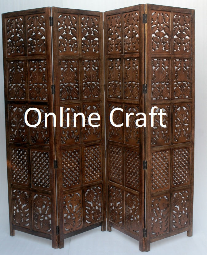 Wooden Handmade Handcrafted Carving Room Partition  For Living Room | Bed Room |Hall way Decor | Other Floor Decorative Partition Room Divider For office Room | Restaurant Decor