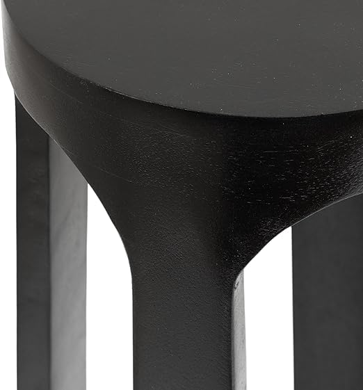 Mango Wood Round Shape Pedestal Design Drink Table For Home & Living room & Bed room & Guest Room / Bath Room/Office Decor & Sofa side & Floor decor Long Side Table For Cup Stand & Flower Pot Decorative Table 23" x 8" x 8"