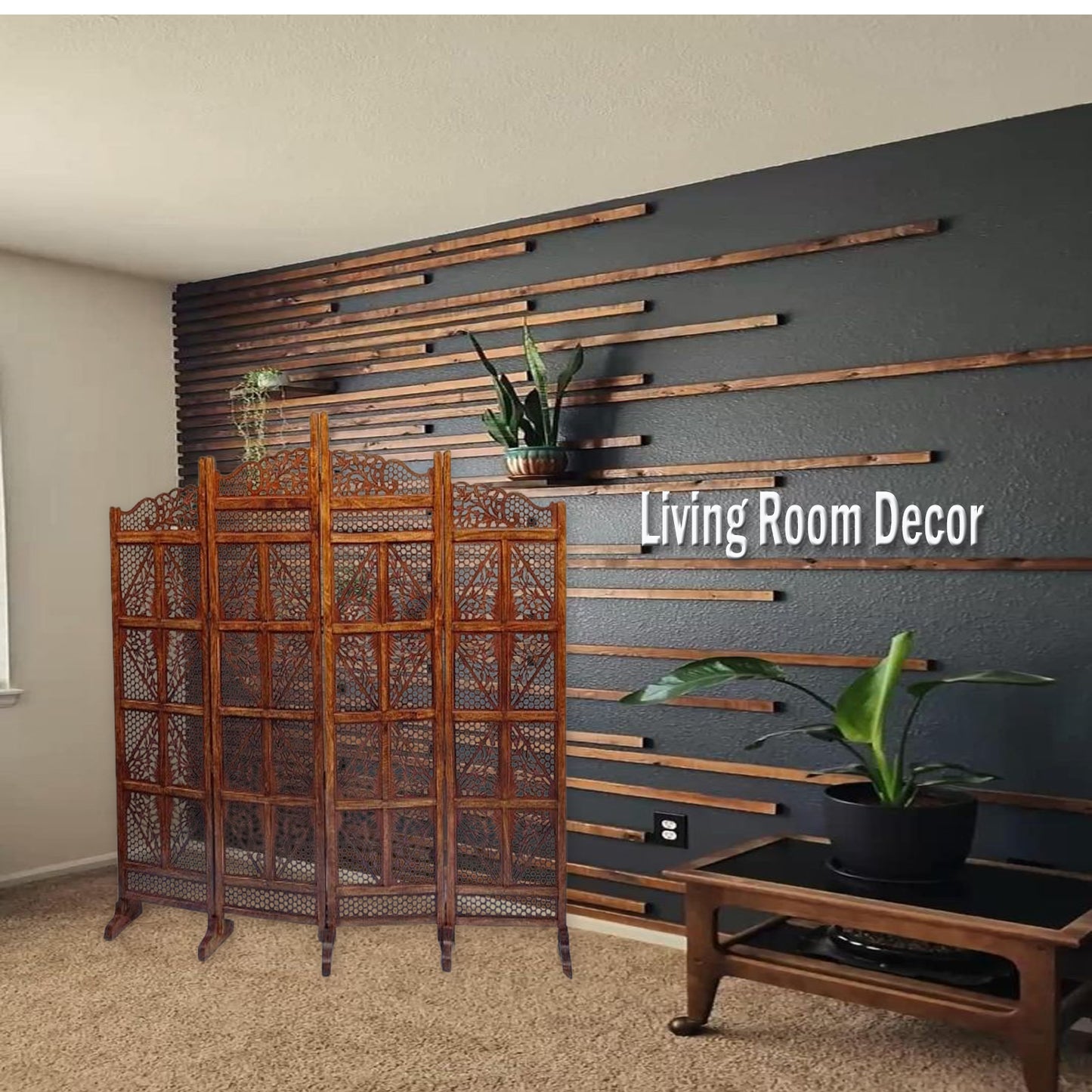 Wooden Handmade Handcrafted Carving Room Partition  For Living Room | Bed Room |Hall way Decor | Other Floor Decorative Partition Room Divider For office Room | Restaurant Decor
