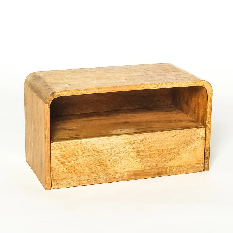 Wooden Floating Nightstand, Bedside Table for Bedroom | Wooden Nightstand Lamp Table Handmade Bedside Table Modern Floating Nightstands (Walnut)