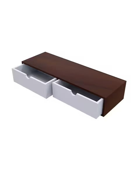 Wooden Wall Mounted L x W x H = 20" x 8" x 4" Floating Wall Hanigng Shelves for 2 Sliding Drawer Include Wall Shelf for Living Room | Bed Room.