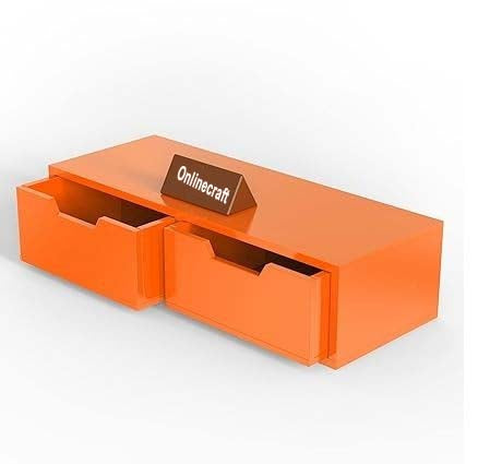 Wooden Wall Mounted L x W x H = 20" x 8" x 4" Floating Wall Hanigng Shelves for 2 Sliding Drawer Include Wall Shelf for Living Room | Bed Room.