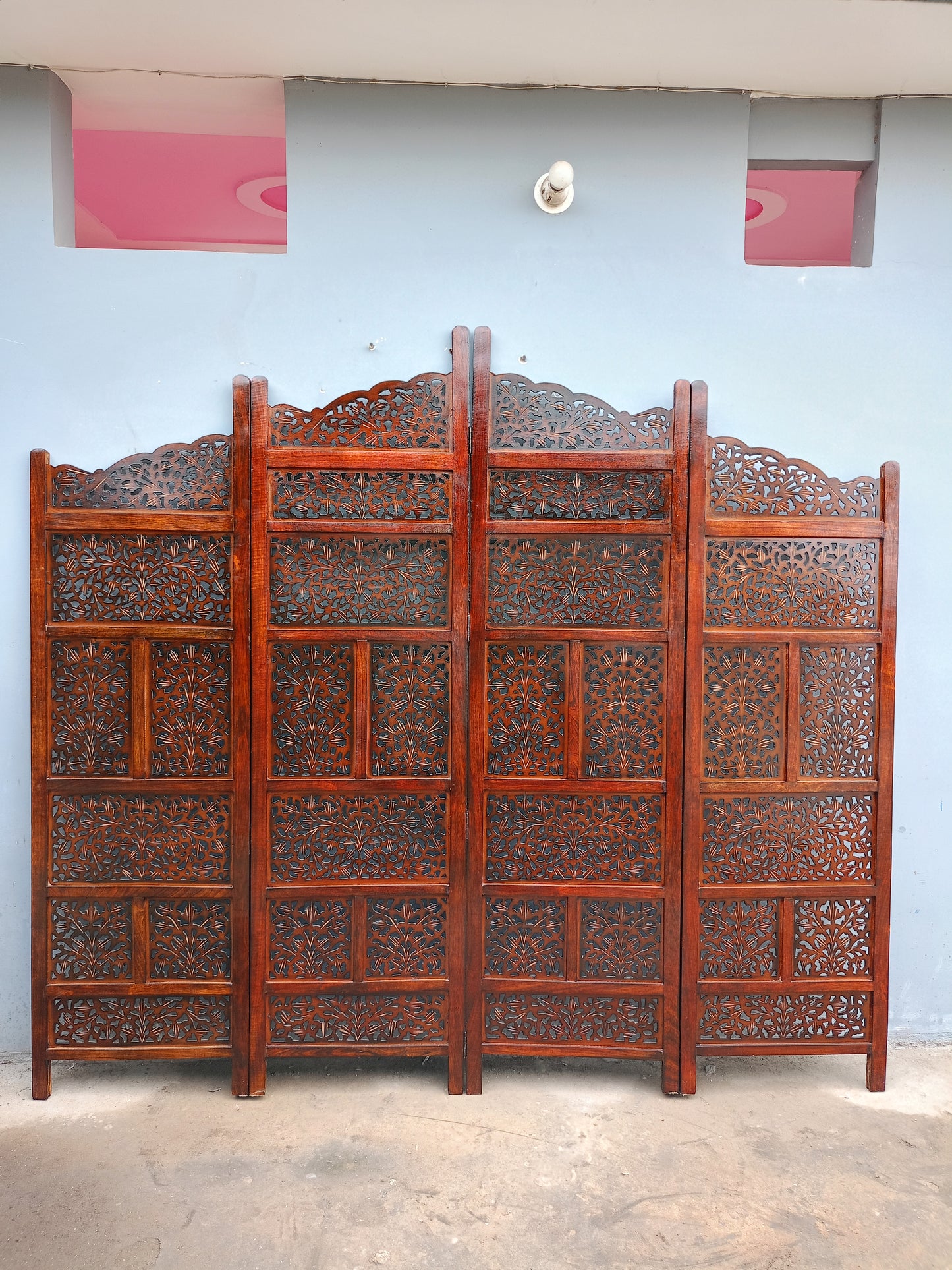 Wooden Handmade Handcrafted Carving Room Partition  For Living Room | Bed Room |Hall way Decor | Other Floor Decorative Partition Room Divider For office Room | Restaurant Decor
