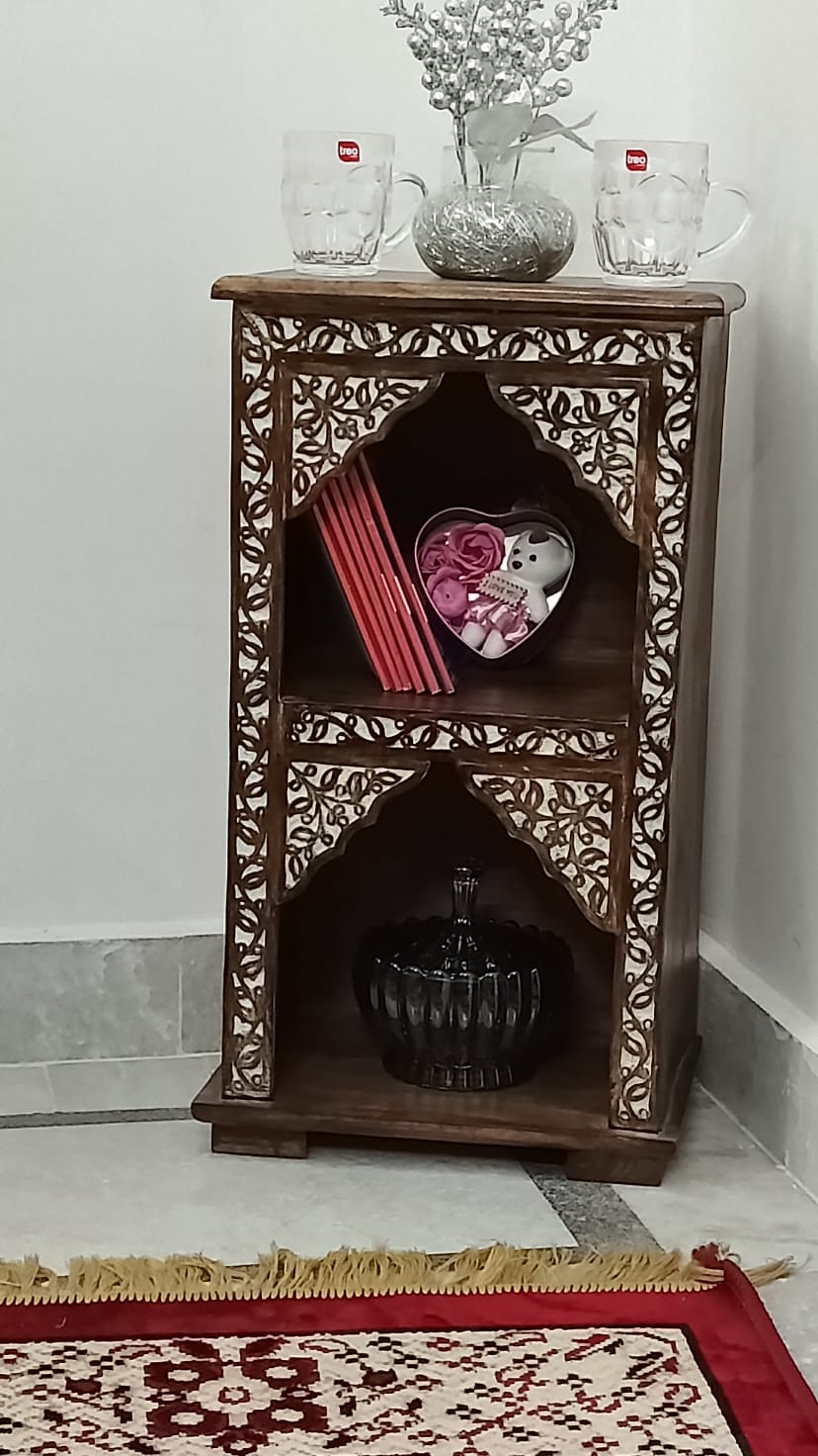 Wooden Side Table For Indian Handmade Carving Bed side Sofa Side Table Coffee Table Hom decoration 2 tierd Side table