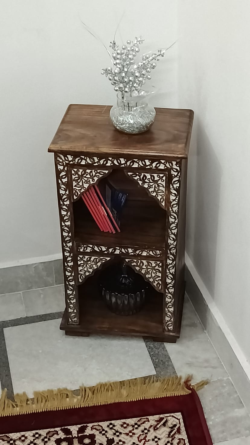 Wooden Side Table For Indian Handmade Carving Bed side Sofa Side Table Coffee Table Hom decoration 2 tierd Side table